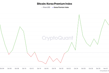 10月下旬起韩国加密交易所比特币折价转为溢价，一度溢价2.21%