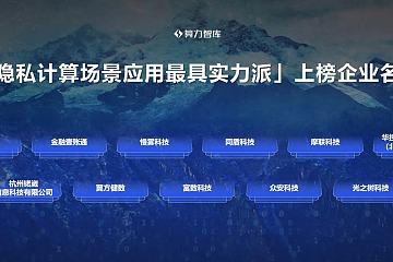 首份行业风向标出炉，算力智库隐私计算产业30强榜单发布