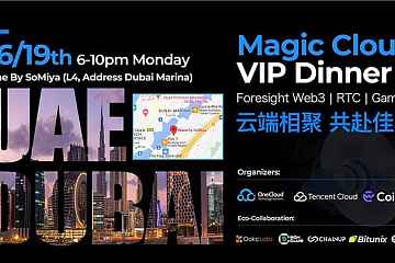 CoinW&腾讯云&One Cloud联合 主办的Magic Cloud VIP Dinner将于6月19日在迪拜举行